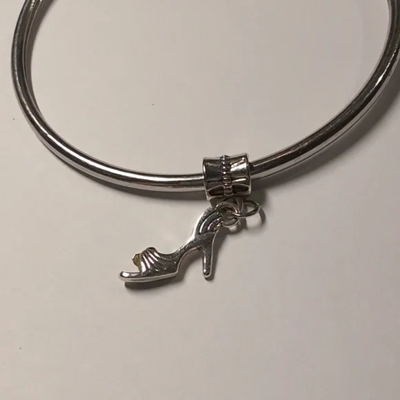Silver High Heel Charm for Pandora Style Bracelet - Picture 2 of 2